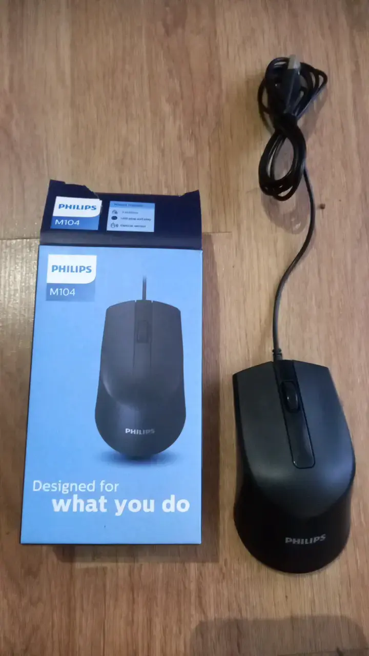 Mouse alámbrico Philips M104 ergonómico