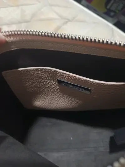 Cartera de cuero rosa con correa ajustable - miniatura 2