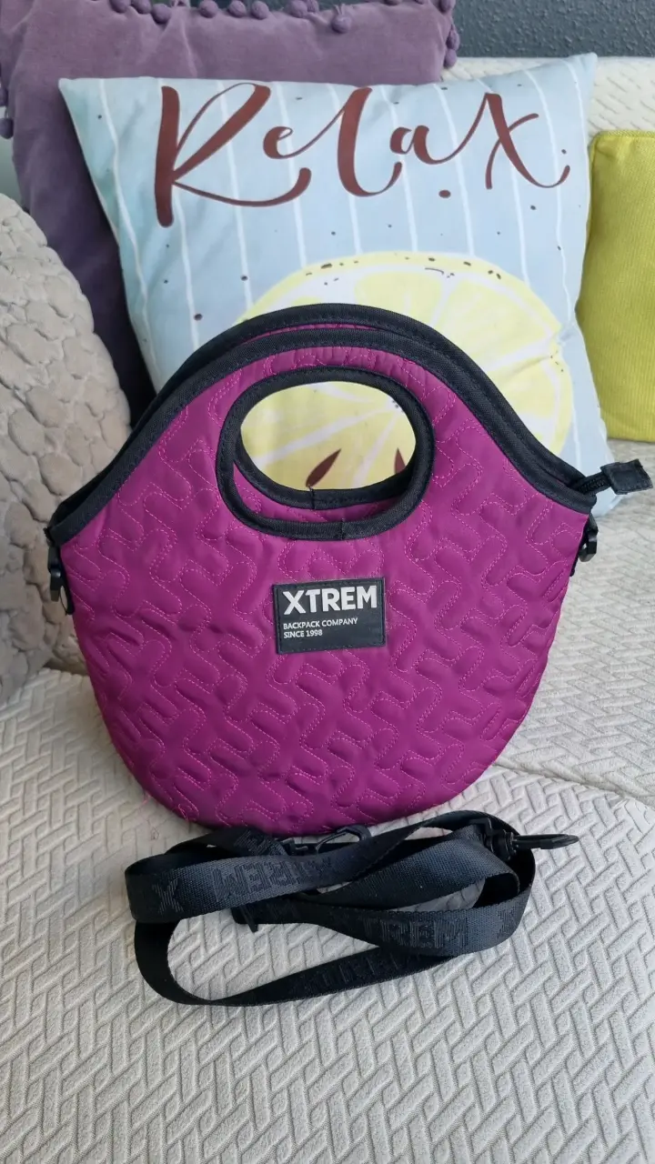 Bolso morado Xtrem con detalle de costura - 3