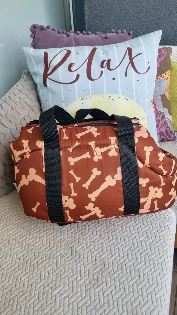 Bolso para mascota pequeño con diseño de huesos - 3