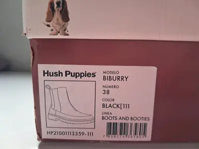 Botines Hush Puppies Biburry negros talla 38 - miniatura 1