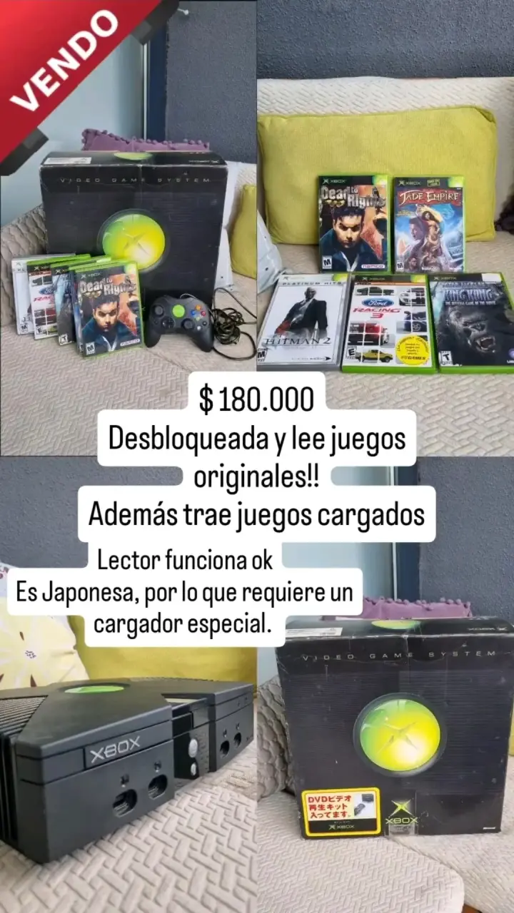 Consola Xbox original desbloqueada con juegos - 1