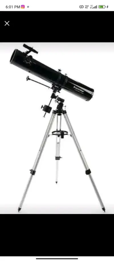 Telescopio reflector Celestron PowerSeeker 114EQ - miniatura 1