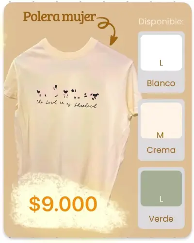 Polera mujer con diseño de fe en varios colores - miniatura 5