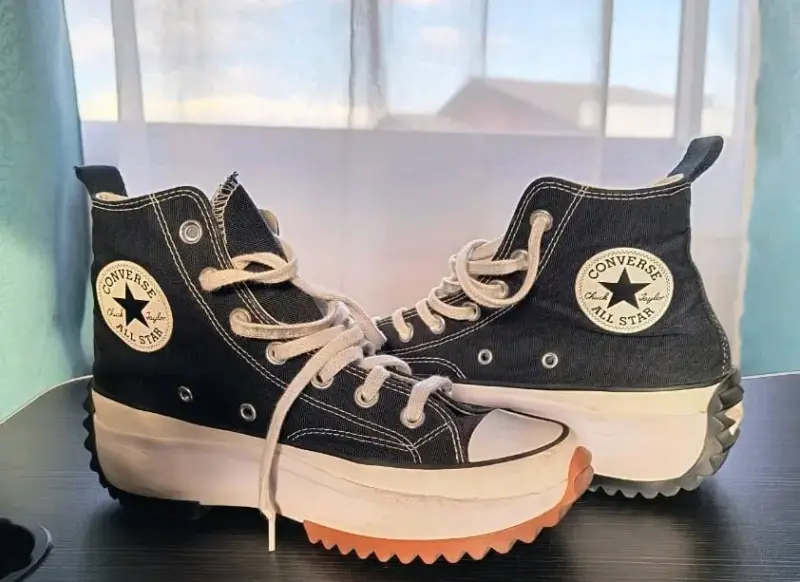 Zapatillas Converse All Star negras con plataforma - 1