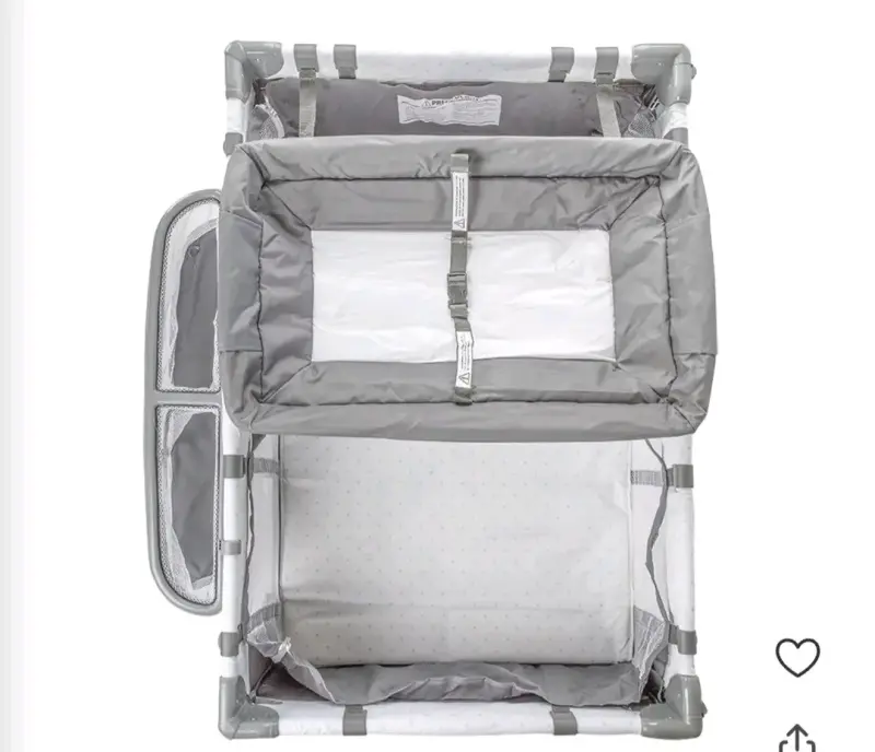 Cuna corral portátil Infanti gris con ruedas - 3