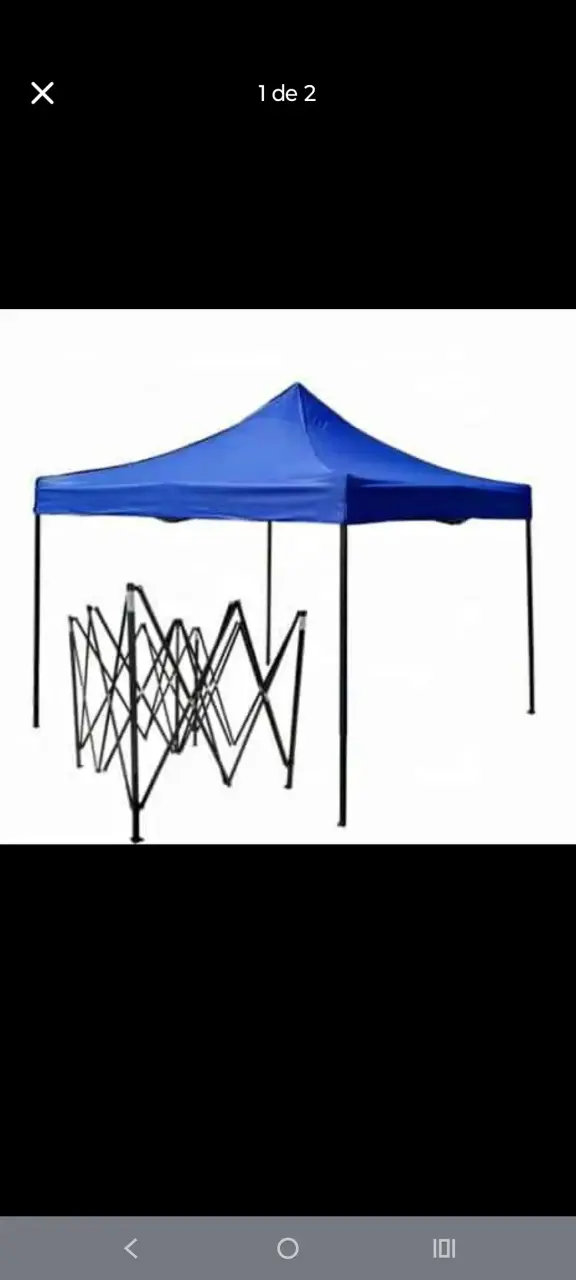 Toldo plegable azul 3x3 metros impermeable - 3