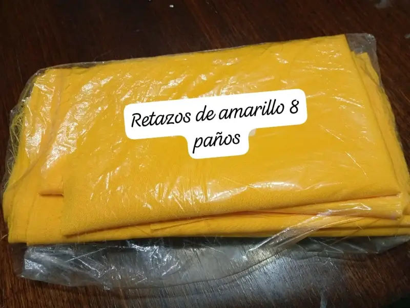 Retazos de tela amarilla 8 paños