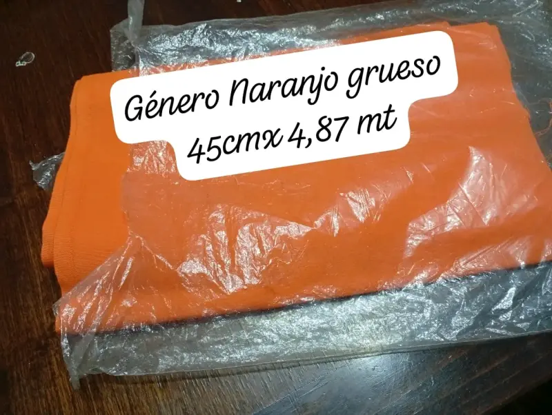 Tela naranjo gruesa 45cm x 4.87m
