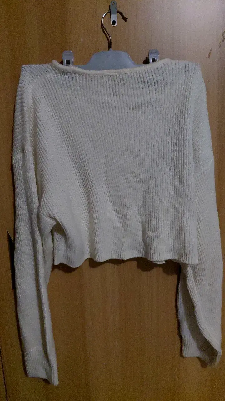 Suéter blanco de punto para mujer - 2