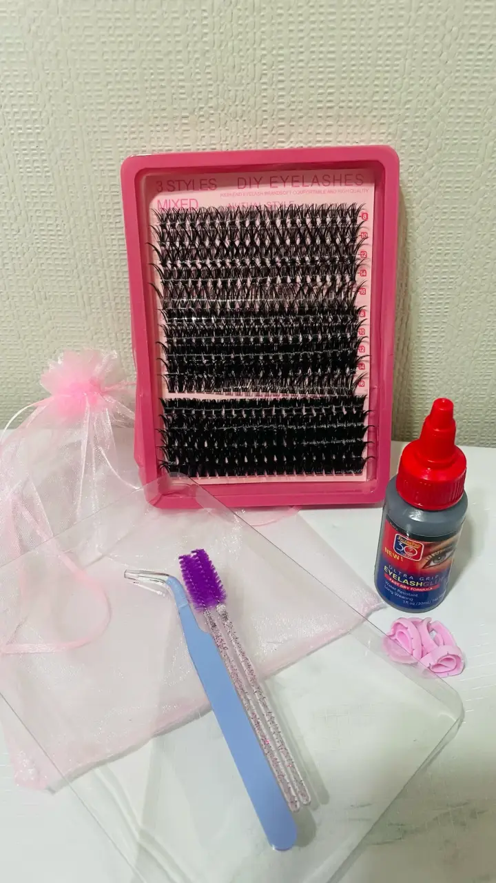 Kit de Extensiones de Pestañas DIY con Pegamento - 1
