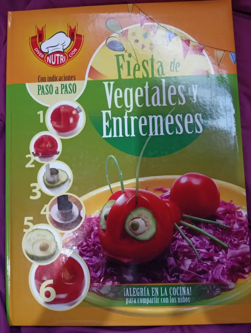 Libro Fiesta de Vegetales y Entremeses para Niños