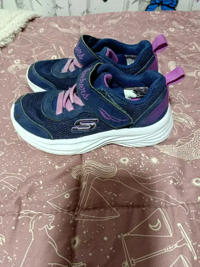 Zapatillas Skechers para niños azul y rosa - miniatura 2