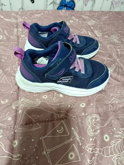 Zapatillas Skechers para niños azul y rosa - miniatura 3