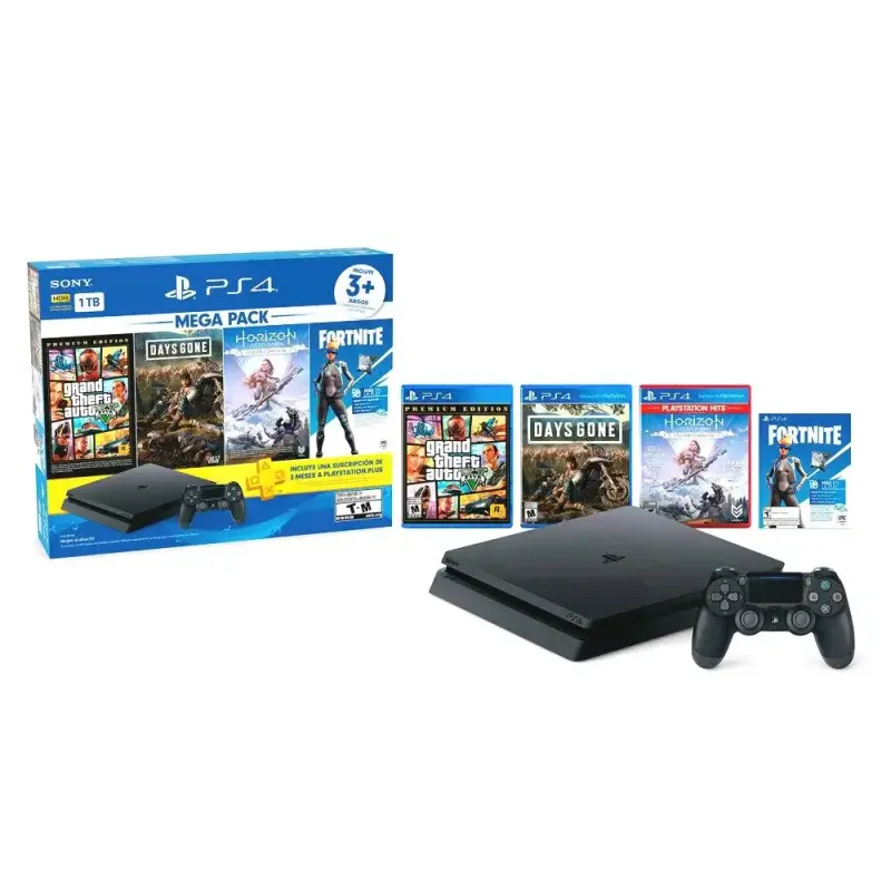 Consola PS4 1TB Mega Pack con Juegos