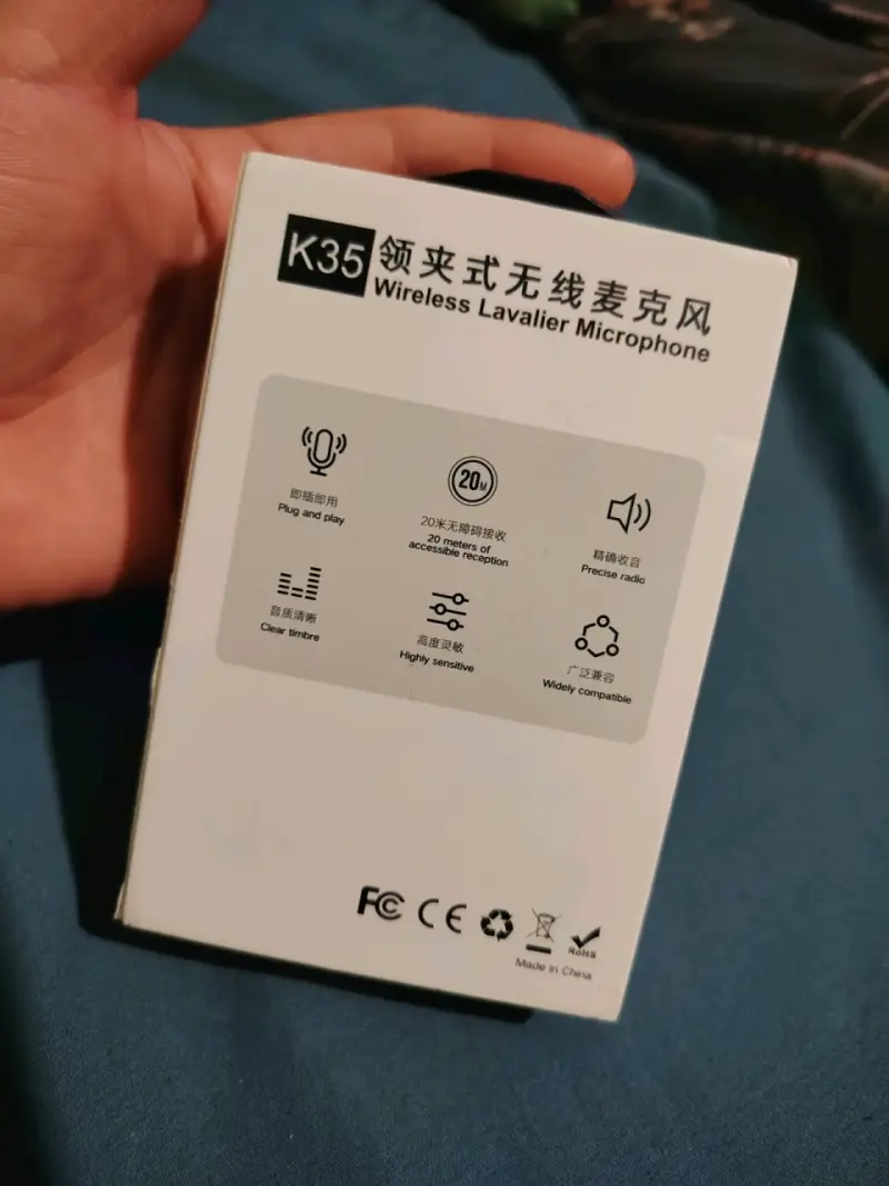 Micrófono Lavalier Inalámbrico K35 para Vlogs - 2