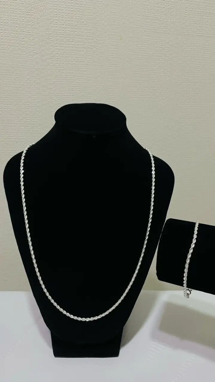 Set de Collar y Pulsera de Plata