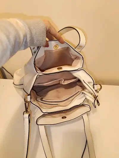 Cartera blanco con correas ajustables - miniatura 4