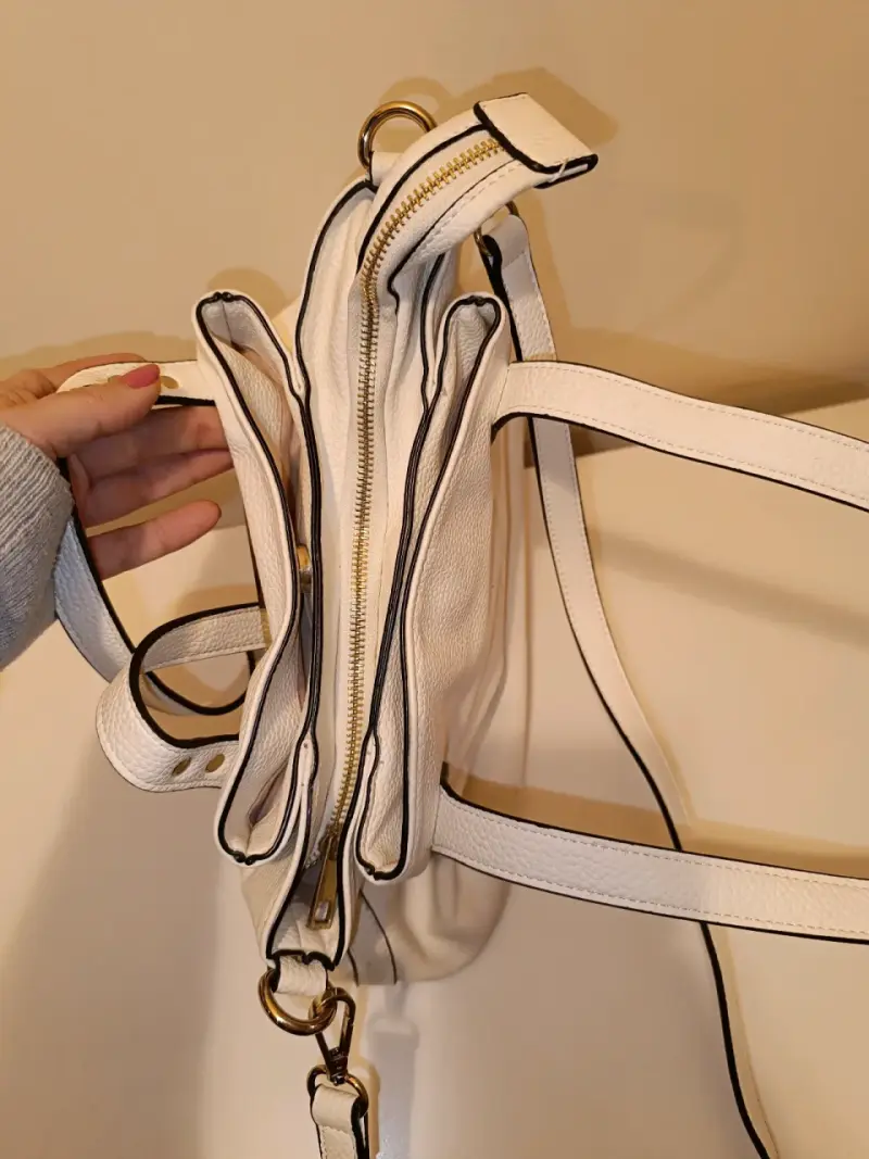 Cartera blanco con correas ajustables - 5
