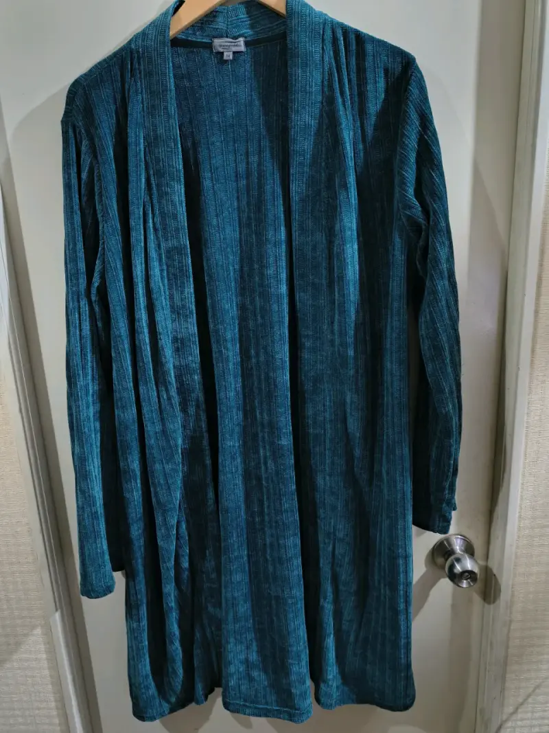 Cárdigan Largo Verde Mujer Talla M - 1