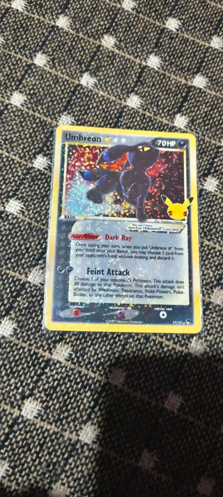 Carta Pokémon Umbreon Estrella Holo