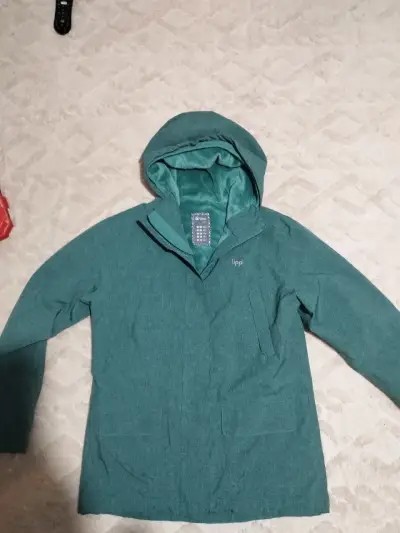 Chaqueta de niña verde con capucha lippi - miniatura 1
