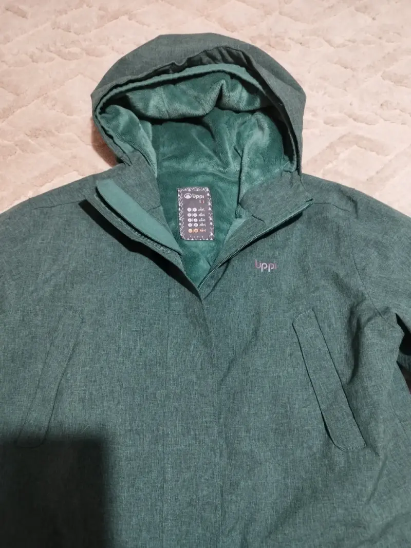 Chaqueta de niña verde con capucha lippi - 2
