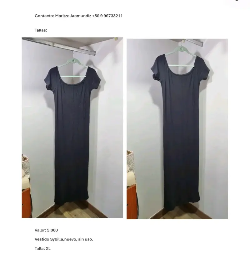 Vestido largo negro Sybilla nuevo