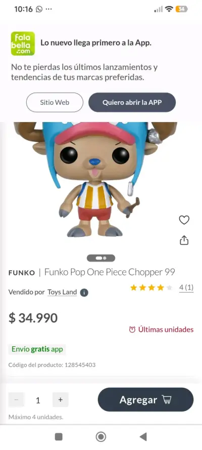 Funko Pop One Piece Chopper 99 - miniatura 2