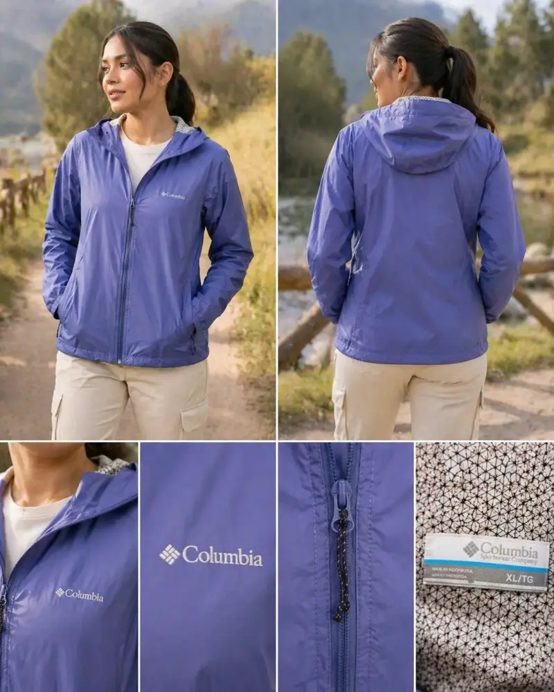 Chaqueta Impermeable Mujer Columbia Azul - 2