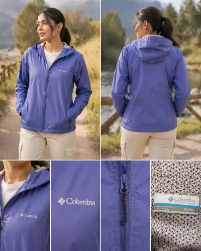 Chaqueta Impermeable Mujer Columbia Azul - miniatura 2