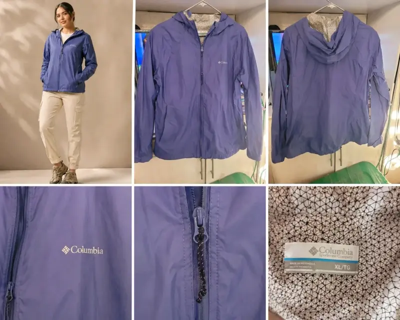 Chaqueta Impermeable Mujer Columbia Azul - 3