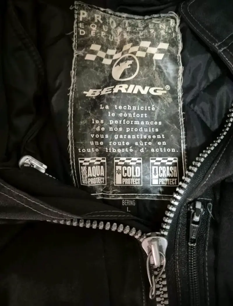 Chaqueta de moto Bering negra con protecciones - 2