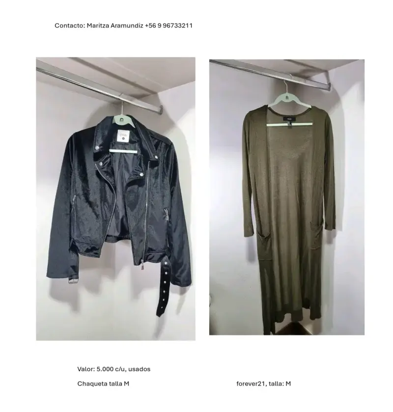 Chaqueta Negra de Cuero Sintético Talla M