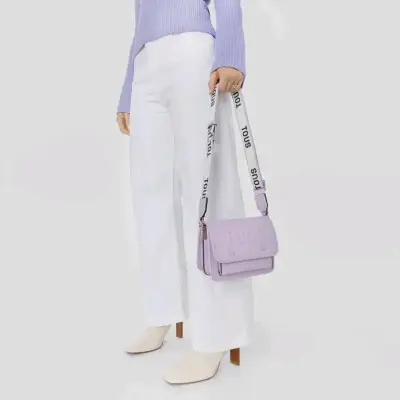 Bolso bandolera Tous lavanda con correa ajustable - miniatura 2