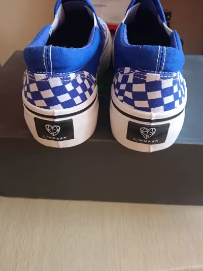 Zapatillas C Moran a cuadros azul y blanco C/Moran - miniatura 2