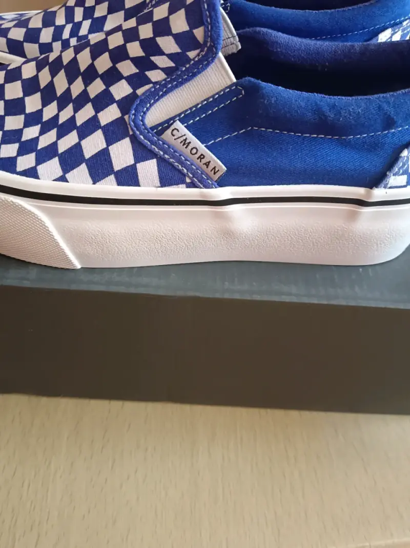 Zapatillas C Moran a cuadros azul y blanco C/Moran - 4
