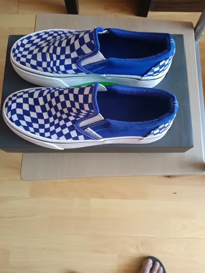 Zapatillas C Moran a cuadros azul y blanco C/Moran - miniatura 5