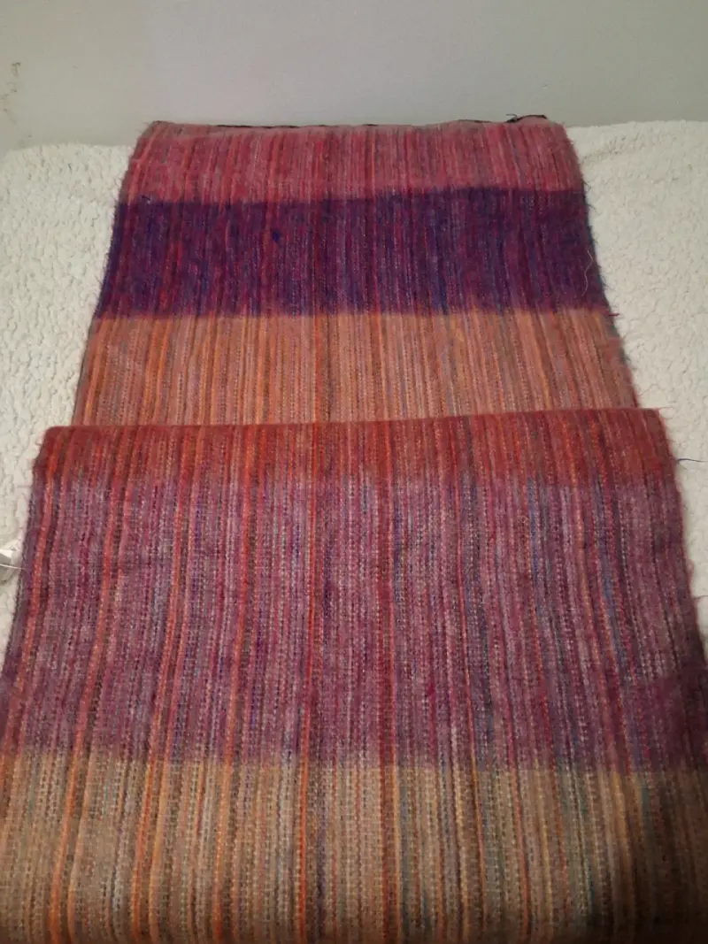 Bufanda de lana multicolor artesanal - 4
