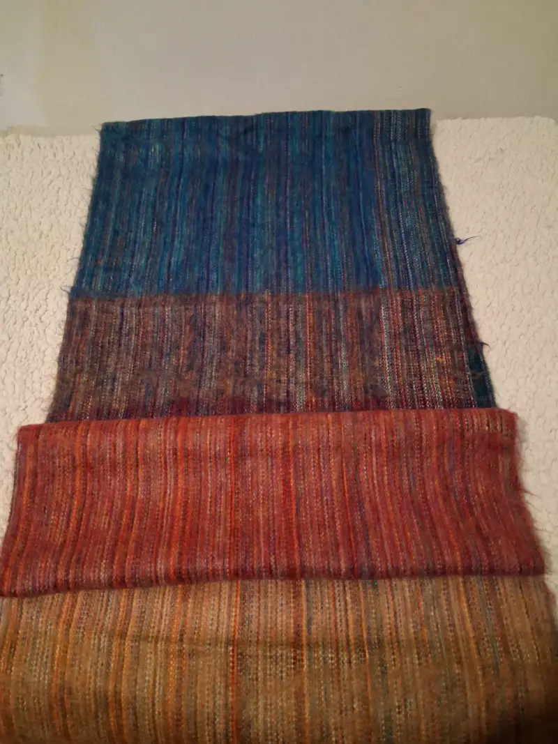 Bufanda de lana multicolor artesanal - 5