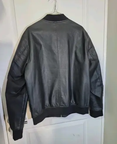 Chaqueta de cuero negra Jack & Jones - miniatura 2