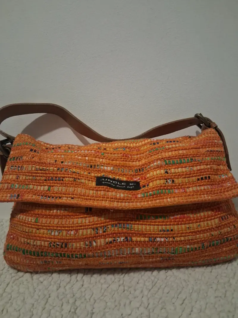 Cartera de mano tejida Uncle K color naranja - 1