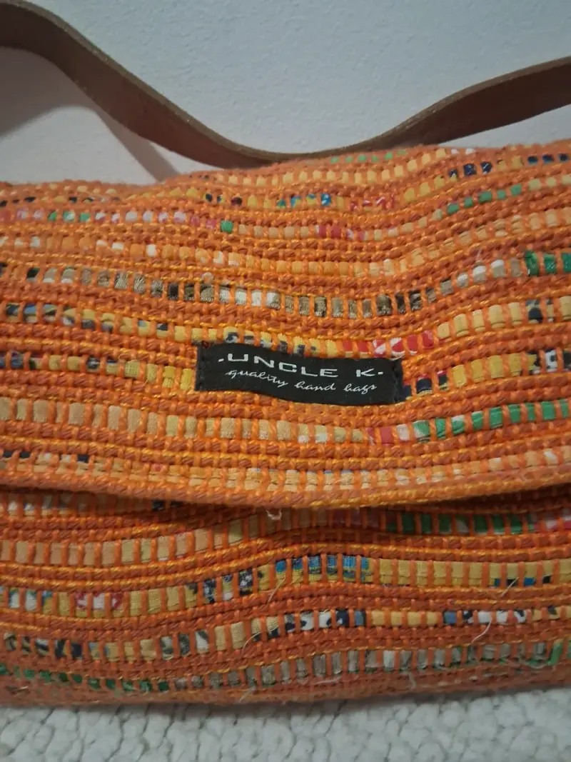 Cartera de mano tejida Uncle K color naranja - 2