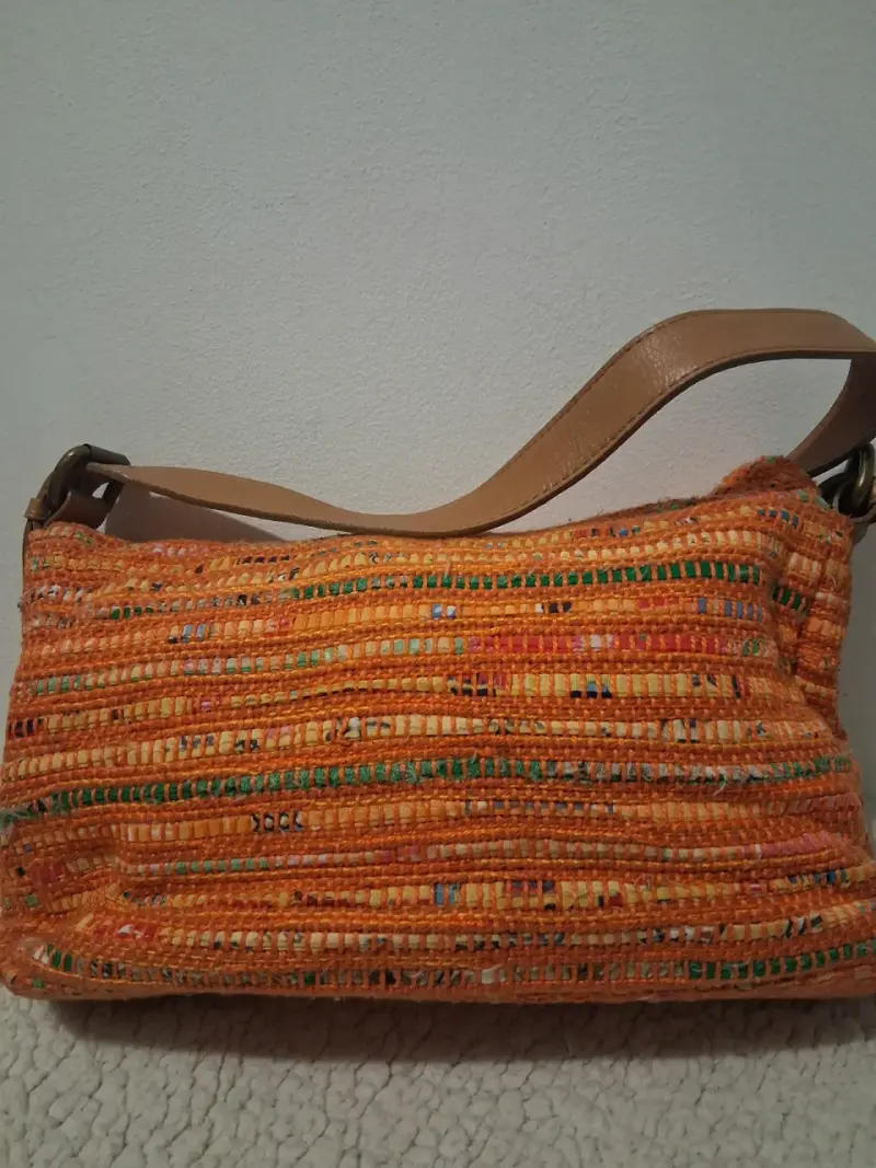 Cartera de mano tejida Uncle K color naranja - 3