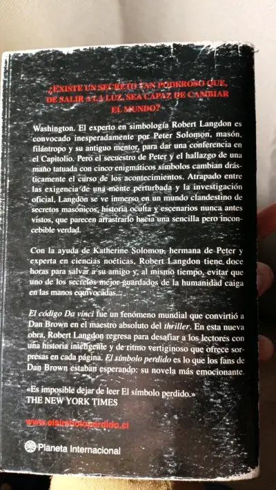 Libro El Símbolo Perdido de Dan Brown - miniatura 3