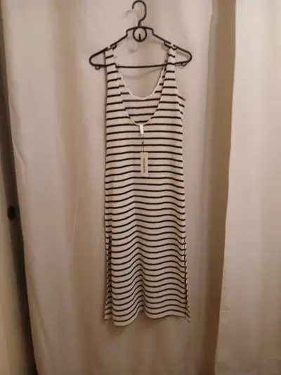 Vestido de rayas sin mangas para mujer - miniatura 2