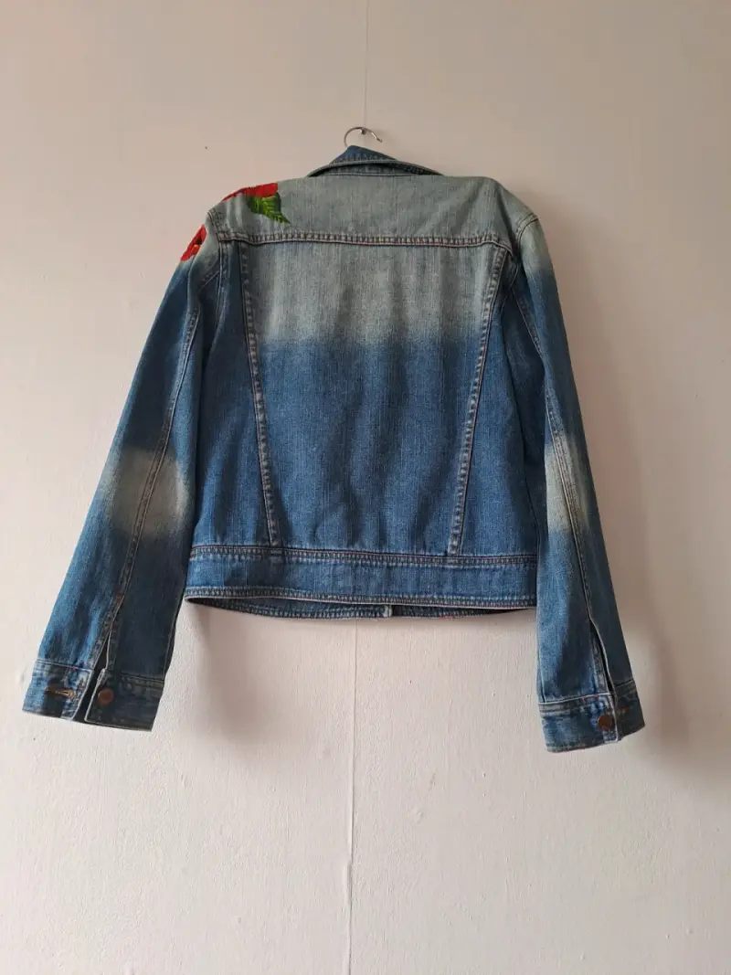 Chaqueta de mezclilla bordada para mujer - 3