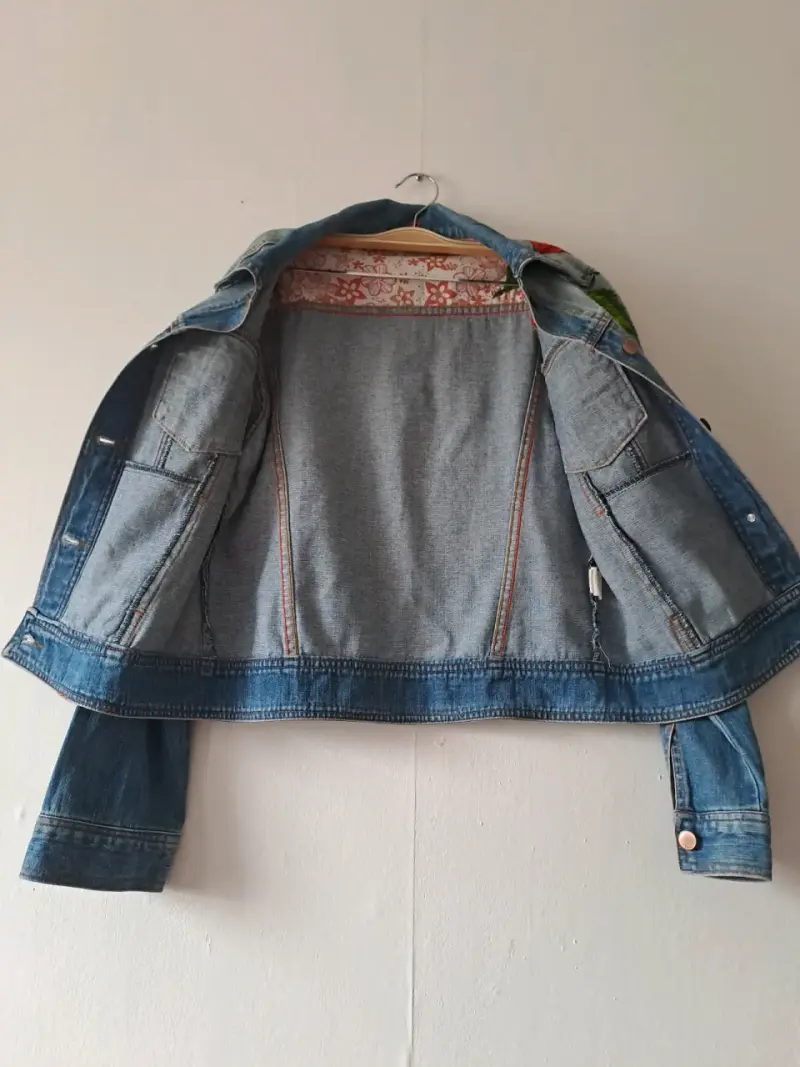 Chaqueta de mezclilla bordada para mujer - 5