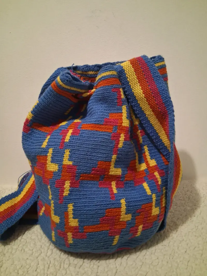 Bolso Wayuu tejido a mano multicolor - 2