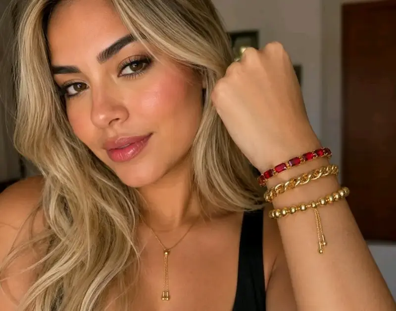 Pulseras de bronce con baño de oro 24k - 2